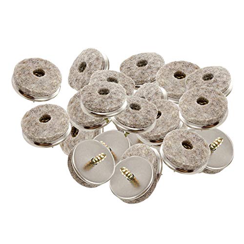 Oshhni Nagelmöbel Filz Pads Einschraubmöbel Gleits Stuhl Bein Tisch Fußschutz für Sofa Holzmöbel 24 22/24/28 / 38mm, 38mm von Oshhni