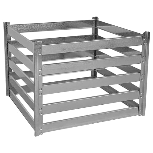 Komposter Metall verzinkt 93 x 93 x 70cm / 550 Liter | Gartenkomposter Stecksystem individuell anpassbar von osoltus