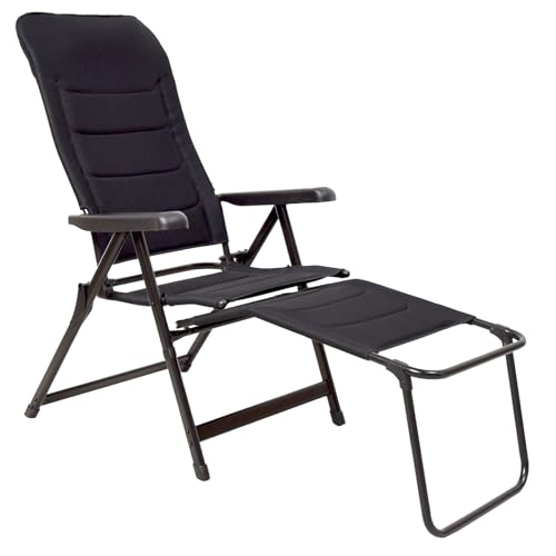 osoltus Klappsessel Camping | Hochlehner Set Aluminium Soft Touch 3D mash mit Fußablage schwarz osoltus Klappsessel Camping | Hochlehner Set Aluminium Soft Touch 3D mash mit Fußablage schwarz von osoltus