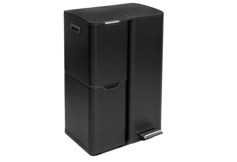 osoltus Ausklopfbehälter osoltus 3-Fach Sortierer Mülleimer Petrona 13L + 17L+ 30L schwarz von osoltus