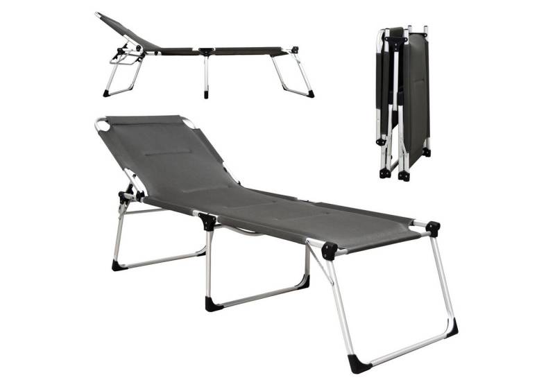 osoltus Campingstuhl osoltus Sonnenliege Soft Touch Dreibeinliege XXL 3D MESH AIR anthrazit von osoltus