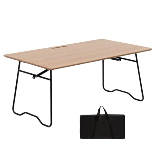 osoltus Campingtisch Blavand Bambustisch klappbar Tabletttisch mit Gasdruckfeder von osoltus