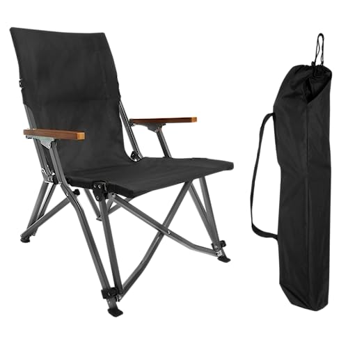 osoltus Faltsessel Lounge Low Campingstuhl Bergen Alu eloxiert (schwarz) von osoltus