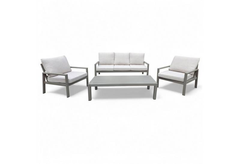 osoltus Gartenlounge-Set osoltus Alu Lounge Gartenmöbel Outdoor Set Haugesund 3er kaktus/beige von osoltus