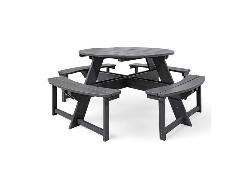 osoltus Gartenlounge-Set osoltus Picknick Tisch Florida Gartentisch mit 4 Bänken rund 170cm von osoltus