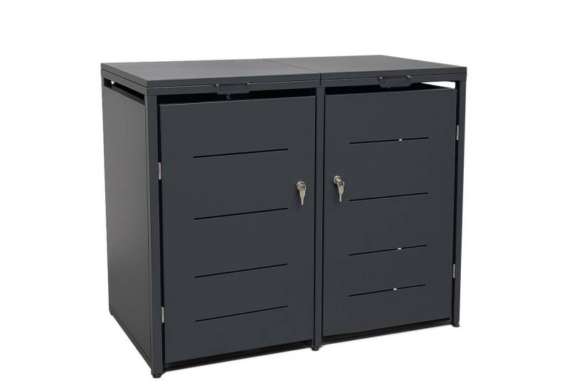 osoltus Gerätehaus Metall Mülltonnenbox 2er Mülltonnenverkleidung B132cm H118cm Conta von osoltus