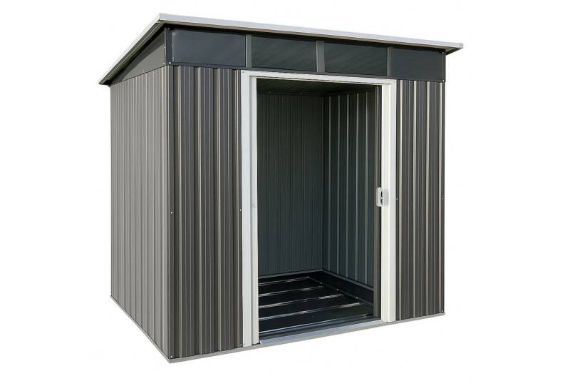 osoltus Gerätehaus osoltus Metall Gerätehaus Pultdach Geräteschuppen 238cm x 238cm 5,6m² von osoltus