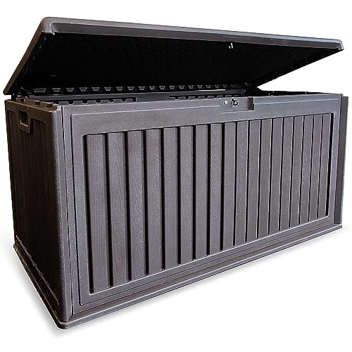 osoltus Kissenbox Auflagenbox Kunststoff mit Gasdruckfeder 128cm x 63cm x 64cm von osoltus