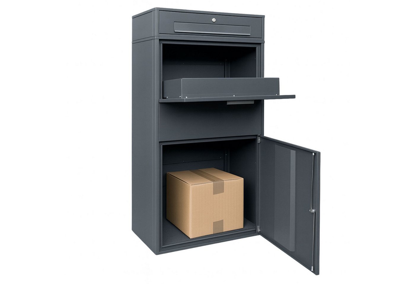 osoltus Standbriefkasten Paketbox XXL Briefkasten Standbriefkasten 150cm hoch anthrazit RAL7016 osoltus Standbriefkasten Paketbox XXL Briefkasten Standbriefkasten 150cm hoch anthrazit RAL7016 von osoltus