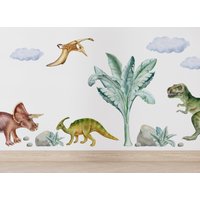 Dinosaurier Wandaufkleber, Decor Jungenzimmer, Aufkleber Große Set, Kinder Wandsticker von osomhome