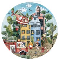 Kreis Wandtattoo Für Kinder, Wandsticker Feuerwehr, Feuerwehrauto, Feuerwehrhelikopter, Für Jungen von osomhome