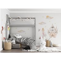 Prinzessin Wandaufkleber, Märchen Mädchen Kinderzimmer, Peel & Stick, Mädchenzimmer Dekoration, Aufkleber Für Ein von osomhome