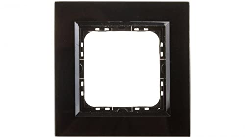 SONATA Rahmen 1-fach schwarz Glas/schwarz R-1RGC/32/25 Abdeckblende 5907577450847 von ospel