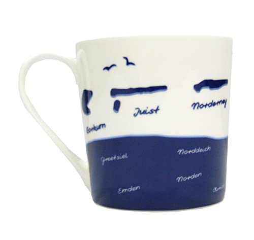 osters muschel-sammler-shop Becher ┼ Fine Bon China Porzellan ┼ hoher Kaffee und Teegenuß ┼ maritime Motive (Ostfriesland) von osters muschel-sammler-shop