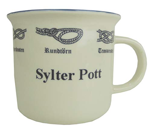 SYLTER POTT ┼ 350ml ┼ blau/weiss ┼ zum klönen und schnacken ┼ Kaffeebecher oder auch Tee von osters muschel-sammler-shop