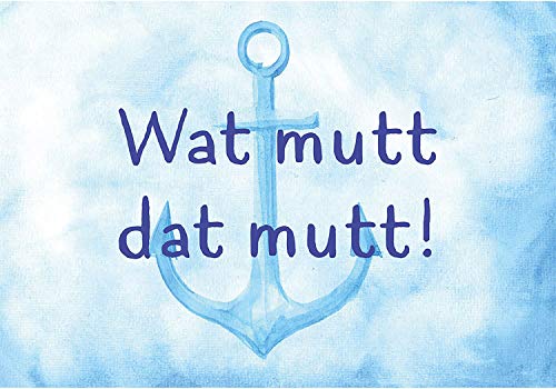 Tischset/Brettchen Sylt ┼ Kunststoff 44x30 BZW 23,5x14,5cm ┼ Maritim Strand ┼ Sprüche (Tischset wat mutt dat mutt) von osters muschel-sammler-shop