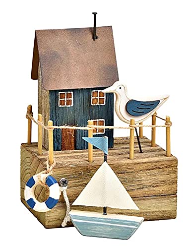 maritime Holz Serie grau-weiss ┼ Schiff/Segler ┼ Leuchtturm ┼ Rettungsring ┼ Bilderrahmen ┼ Deko - Nautic (Bootshaus Blau) von osters muschel-sammler-shop