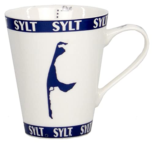 osters muschel-sammler-shop Expresso Tasse ┼ Kaffeebecher ┼ Teebecher ┼ blau-Weiss ┼ Syltmotiv ┼ Motiv Sylt ┼ Sylter Becher ┼ Strandtasse-Becher, All Over (Becher 300ml) von osters muschel-sammler-shop