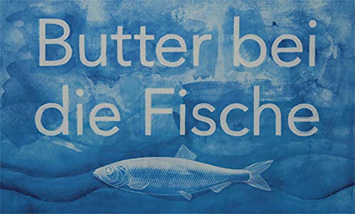 osters muschel-sammler-shop Tischset/Brettchen Sylt ┼ Kunststoff 44x30 BZW 23,5x14,5cm ┼ Maritim Strand ┼ Sprüche (Tischset Butter bei die Fisch) von osters muschel-sammler-shop