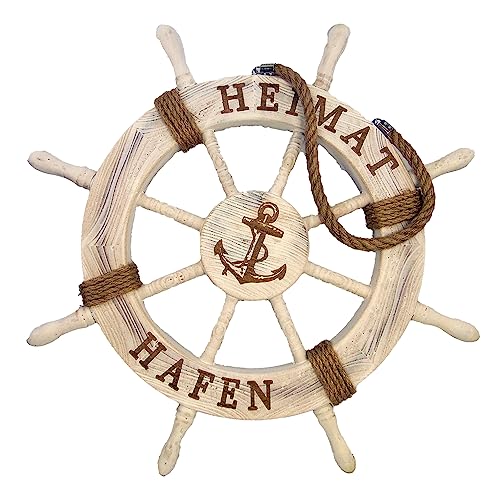 osters muschel-sammler-shop maritime Holz Serie Shabby ┼ Leuchtturm ┼ Anker ┼ Steuerrad ┼ Schatz-Truhe ┼ Bilder-Rahmen ┼ Deko - Nautic ┼ exklusive Artikel (großes Steuerrad Heimathafen) von osters muschel-sammler-shop