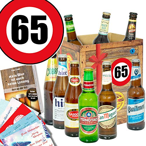 Geburtstagsgeschenk zum 65. für Ihn/Bier Geschenke mit Biersorten der Welt von ostprodukte-versand