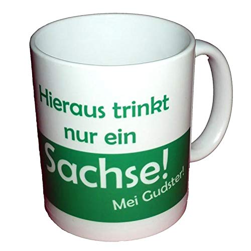 Kaffeebecher Tasse Hieraus trinkt nur ein Sachse! von ostprodukte-versand