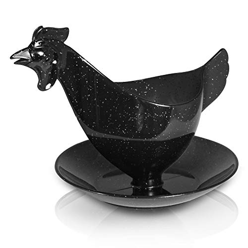 ostprodukte-versand Sonja Plastic Eierbecher schwarz Glitzer + Huhnform + für jeden (N) Ostalgiker + DDR Artikel von ostprodukte-versand