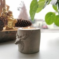 Teelicht Hirsch Deko Aus Beton Kerzenständer von osttop