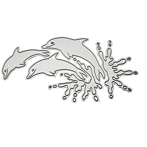 Delphin Metall Stanzformen Schablone DIY Scrapbooking Album Papier Karte Vorlage Form Prägung Handwerk Dekoration Scrapbooking Stanzungen von oueyfer