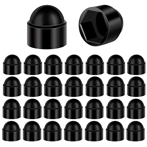 Abdeckkappen für Schrauben M5 für Schlüssel 8mm, 30 Stück Schutzkappen für Schrauben Schraubenabdeckung schwarz aus Kunststoff von oumuik