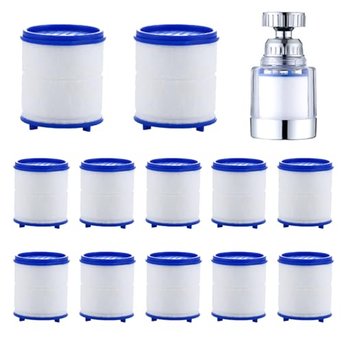 oupados 12 Stück Filterelement für Tap Filter Wasserfilter Wasserhahn Trinkwasser Wasserhahn Filter Aufsatz, für Spüle, Küche, Badezimmer von oupados