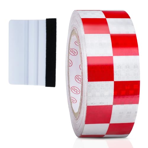 oupados 25m×5cm Reflektierender Warnaufkleber Selbstklebend Klebeband Rot Weiß Warnmarkierung Sicherheit Geeignet für Fahrzeugsicherheits-Reflektorbandwarnung Auto-Nachtwarnung oupados 25m×5cm Reflektierender Warnaufkleber Selbstklebend Klebeband Rot Weiß Warnmarkierung Sicherheit Geeignet für Fahrzeugsicherheits-Reflektorbandwarnung Auto-Nachtwarnung von oupados