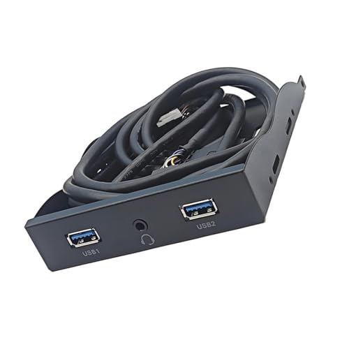 3,5 Zoll Hubs Splitter 19 Pin auf USB 3.2 GEN1 3,5 mm Kopfhöreranschluss Erweiterung Frontpanel Regal für Computer PC USB Frontpanel von our fave