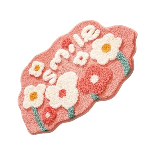 our fave Einfache spezielle Form Blume Imitation Teppich Schlafzimmer Nachttisch Decke Bodenmatten rutschfeste Decke von our fave
