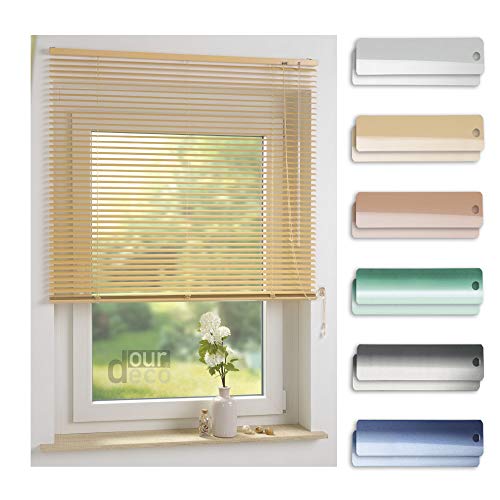 ourdeco® Aluminium-Jalousie / 060 x 160 Beige (Breite x Höhe) / Montage an Wand oder Decke, Premium Alu-Jalousie von ourdeco
