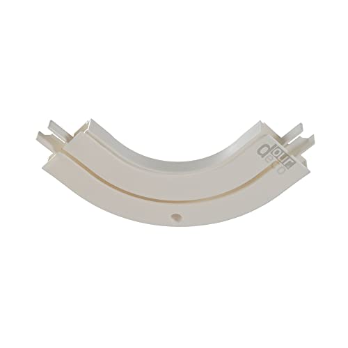 ourdeco® Erker Innennbogen für Vorhangschienen, weiß, 1 Stück, 1-läufig von ourdeco