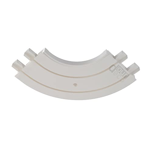 ourdeco® Erker Innennbogen für Vorhangschienen, weiß, 1 Stück, 2-läufig von ourdeco