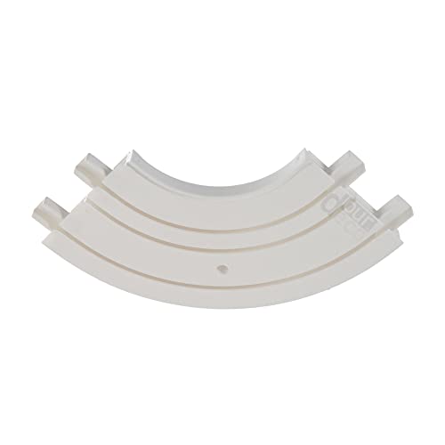 ourdeco® Erker Innennbogen für Vorhangschienen, weiß, 1 Stück, 3-läufig von ourdeco