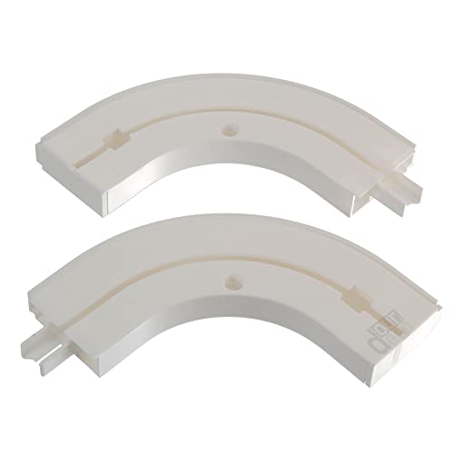 ourdeco® Rundbogen für Vorhangschienen, weiß, 2 Stück, 1-läufig von ourdeco