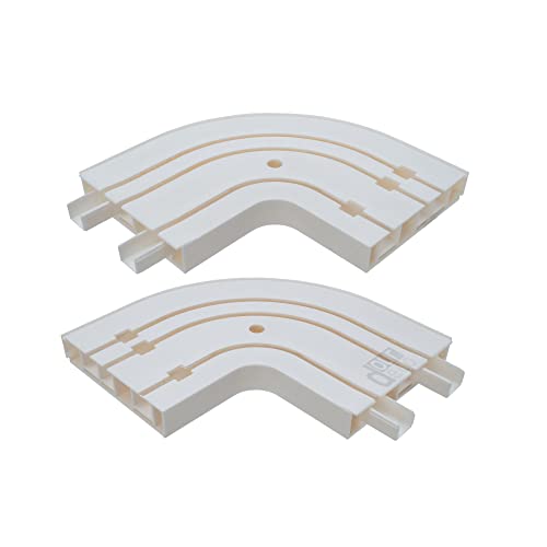 ourdeco® Rundbogen für Vorhangschienen, weiß, 2 Stück, 3-läufig von ourdeco