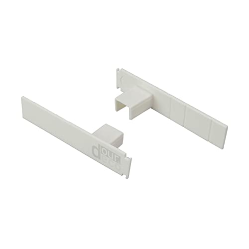 ourdeco® Seitendeckel für Vorhangschienen, weiß, universal für 1 bis 3-Lauf von ourdeco