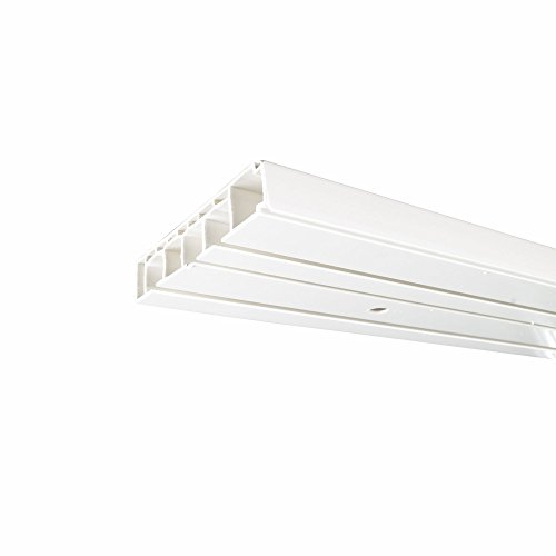 ourdeco® Vorhangschiene, Gardinenschiene weiß, 180 cm, 3-läufig von ourdeco