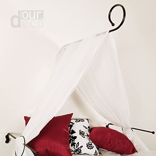 ourdeco Himmelbett-Set, Baldachin, Betthimmel, Himmelstange in Chrom-matt von ourdeco