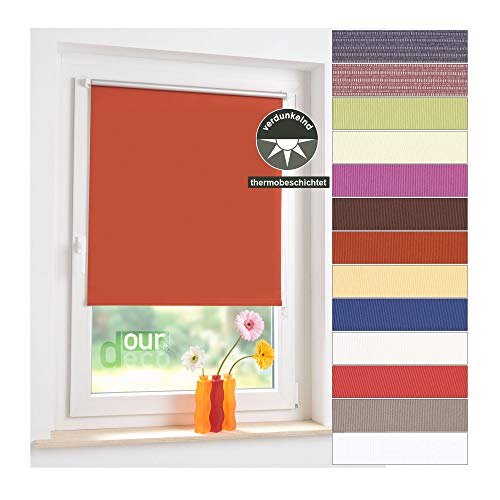 ourdeco Mini-Rollo Thermobeschichtung, 120 x 150 Terracotta, verdunkelnd ourdeco Mini-Rollo Thermobeschichtung, 120 x 150 Terracotta, verdunkelnd von ourdeco