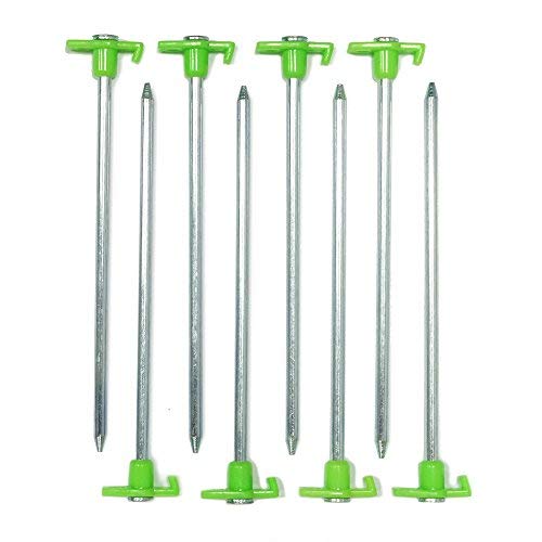 Felsbodennagel Rock Peg von outdoorer, Erdnagel, 23 cm Heringe, 8 Stück Packung mit Transportbeutel - Zeltheringe aus Stahl für harte Böden von outdoorer