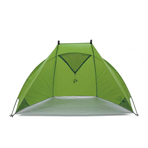 outdoorer Leicht-Strandmuschel Helios Air 850 - Strandzelt mit UV 80 Sonnenschutz, kleines Packmaß für Reisen, Sonnenzelt mit Alugestänge (grün) von outdoorer
