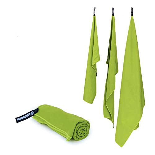 outdoorer PackDRY Reisehandtuch, schnelltrocknend, Ultraleicht, kleines Packmaß - das Mikrofaser Handtuch (XL 75x130cm) von outdoorer