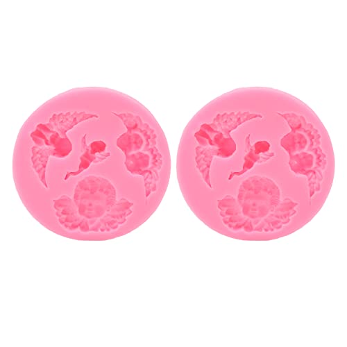 2pcs silicon Fondant Form Baby Angel Style Food Grade Flexibel einfach zu reinigen Schokoladenformen für Kuchenseifenhandwerk DIY von outdoorm
