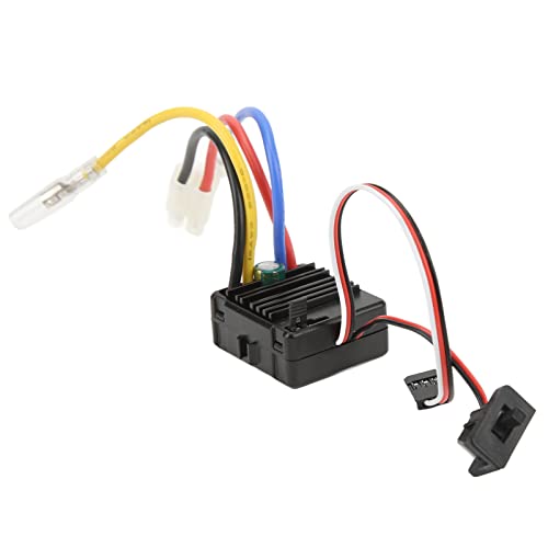60A RC bürstenloser Motor ESC wasserdichte ESC Starke Anti -Strom -Fähigkeit für 1/10 RC -Autoboot (Schwarz) von outdoorm