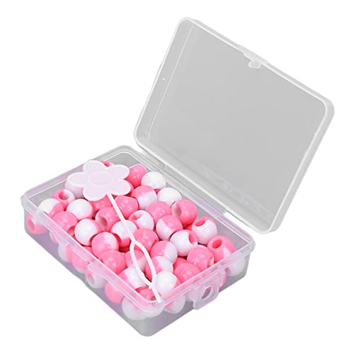 74pcs runde Haarperlen DIY Plastik Häkelhäutbuschenzugänge Accessoires Braid Dreadlock kleine Dreadlocks Manschetten Haare Brüge für Partys Filmfestivals (Rosa) von outdoorm